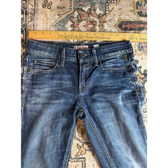 Replay Blue Jeans Vintage Pearl Straight Leg Denim y2k Size 27 - Picture 9 of 14